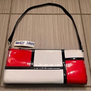 NWT Mondrian color block vinyl Y2K 90s mini bag rare artsy art vintage 2000s